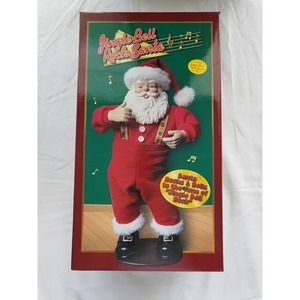Vintage 1st Ed Jingle Bell Rock Santa Dancing musical Santa Christmas 1998